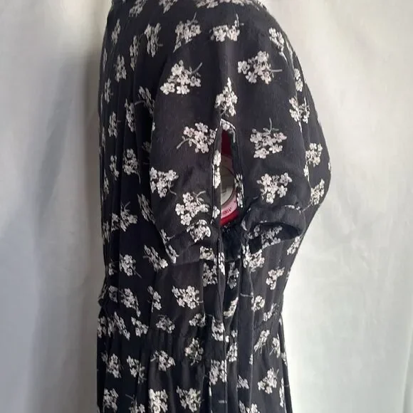 SM298 American eagle outfitters short sleeve floral dress - Picture 4 of 9